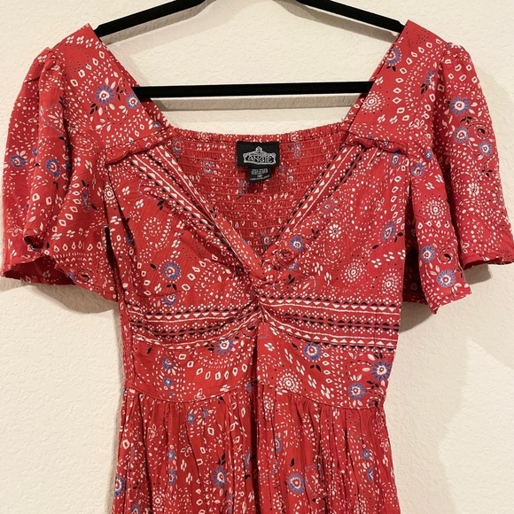 Angie Red Floral Mini Dress - Picture 3 of 13